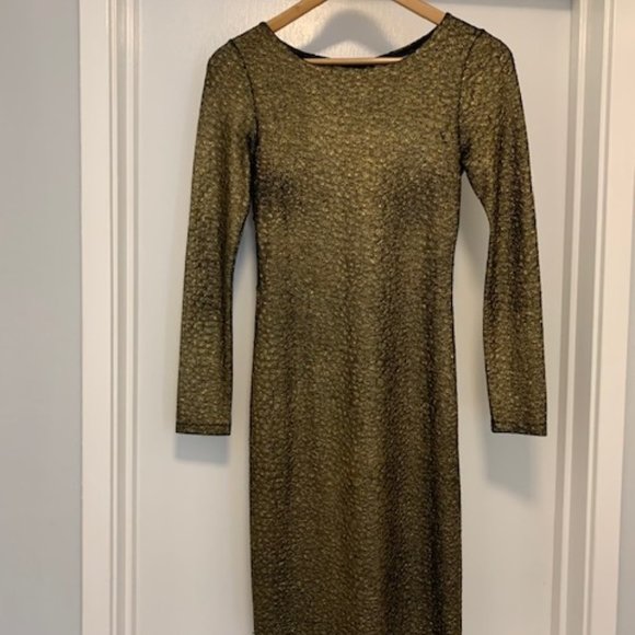 Alice + Olivia Gold and Black dress - Picture 3 of 8